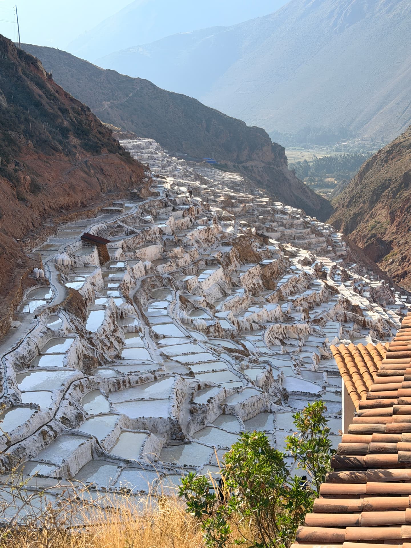 The terraced salt pans of Maras cascading down a mountainside